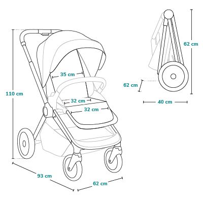Lionelo Mika Plus Beige Sand — Buggy